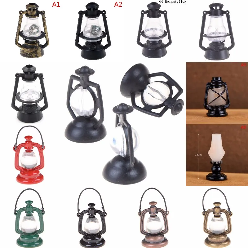 

Vintage Retro Kerosene Lamp Mini Furniture Miniature Rement Play Do House 1:12 Dollhouse Toy For Kids Children Gift