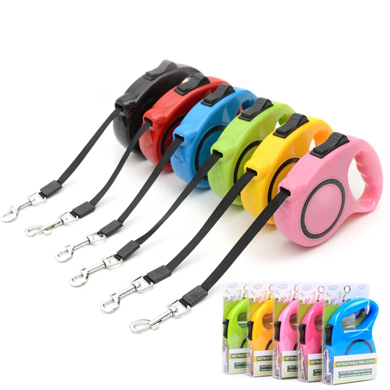 3 м 5 красочные выдвижной поводок для собак поводки питомцев бег руки свободно