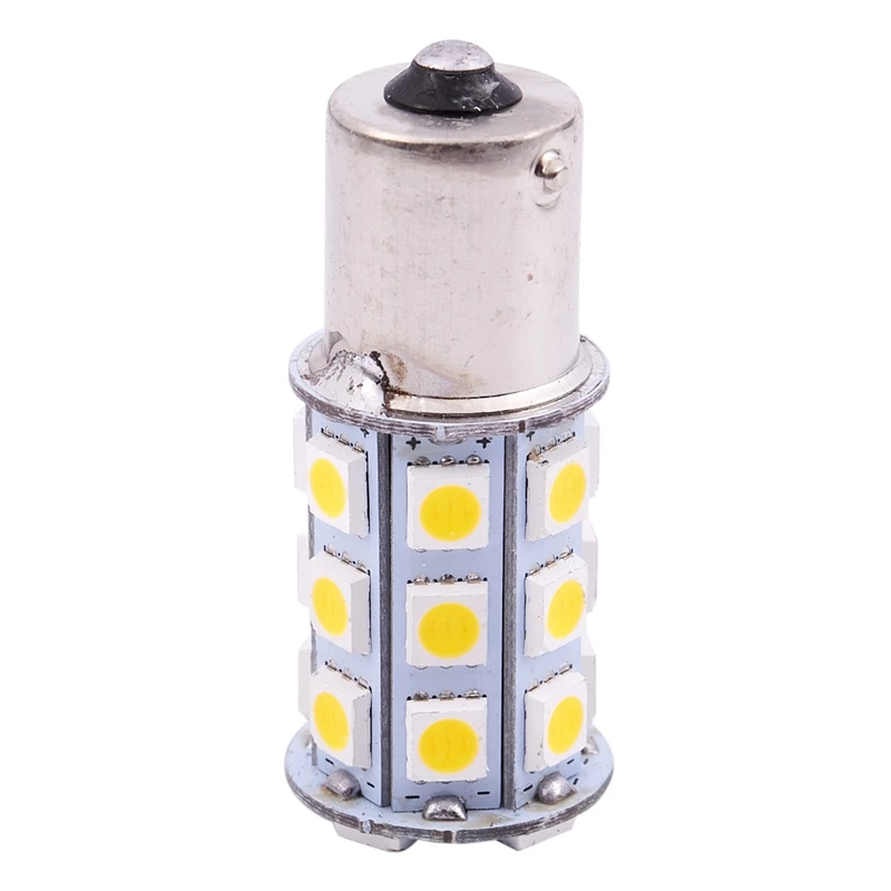 

10X Warm White 27 SMD LED 1156 1141 1003 RV Camper Trailer Interior Light Bulbs