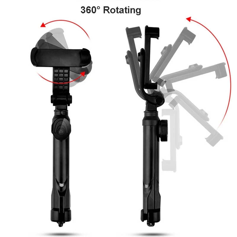 portable tripod for mobile phone selfie stick with remote control telescopic phone bluetooth stick for huawei iphone android free global shipping