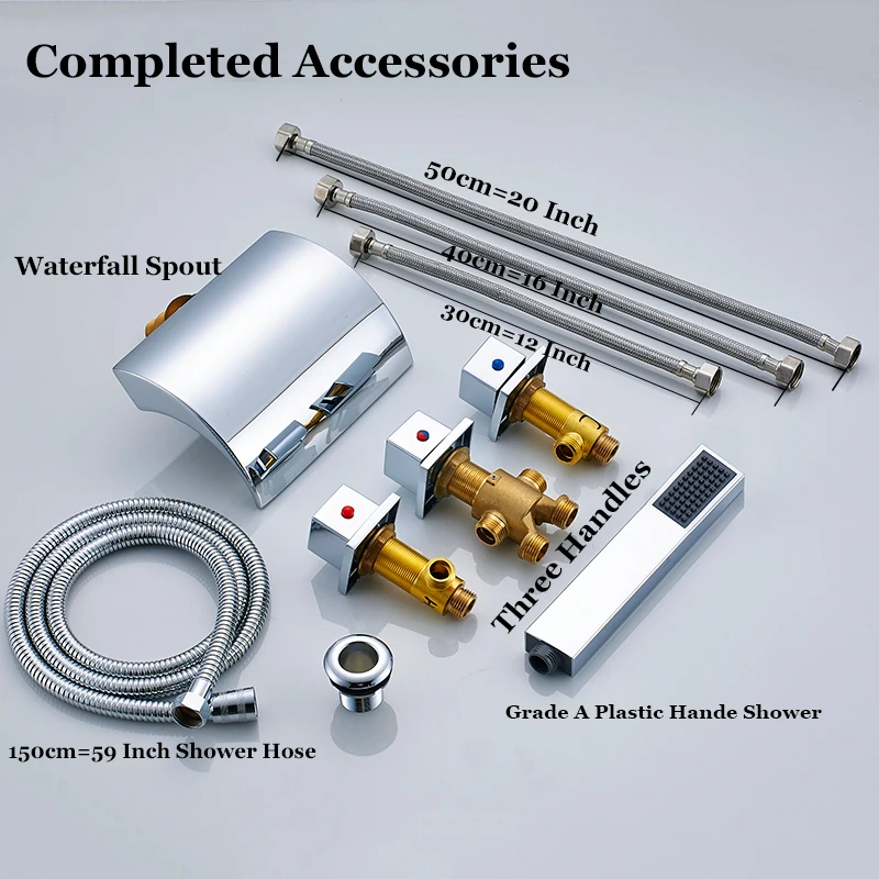 Ulgksd светодиодный кран с водопадом 5 шт. для ванны масло втирают бронзовый