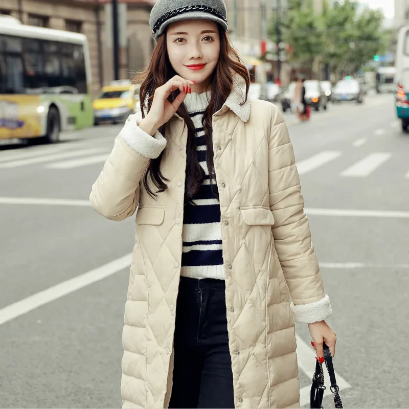 2019 Женское зимнее теплое пальто плюс размер однотонная хлопковая куртка женская