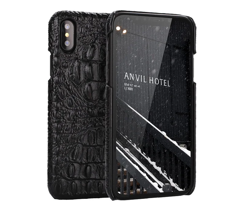 Чехол Solque из натуральной кожи для iPhone X, XS, Max, XR, 7, 8 Plus, сотовый телефон, роскошный крокодил, Ретро стиль, тонкий чехол, чехол s