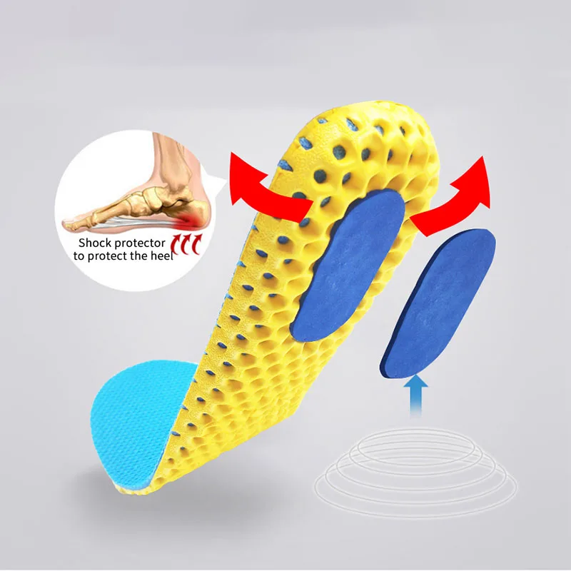 Sport Insoles HI-POLY Deodorant Memory Foam For Shoes Sole Mesh Breathable Cushion Running Feet Man Women | Обувь