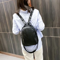 Retro ladies fashion backpack small luxury design ladies shoulder bag ladies handbag PU leather school bag travel backpack black