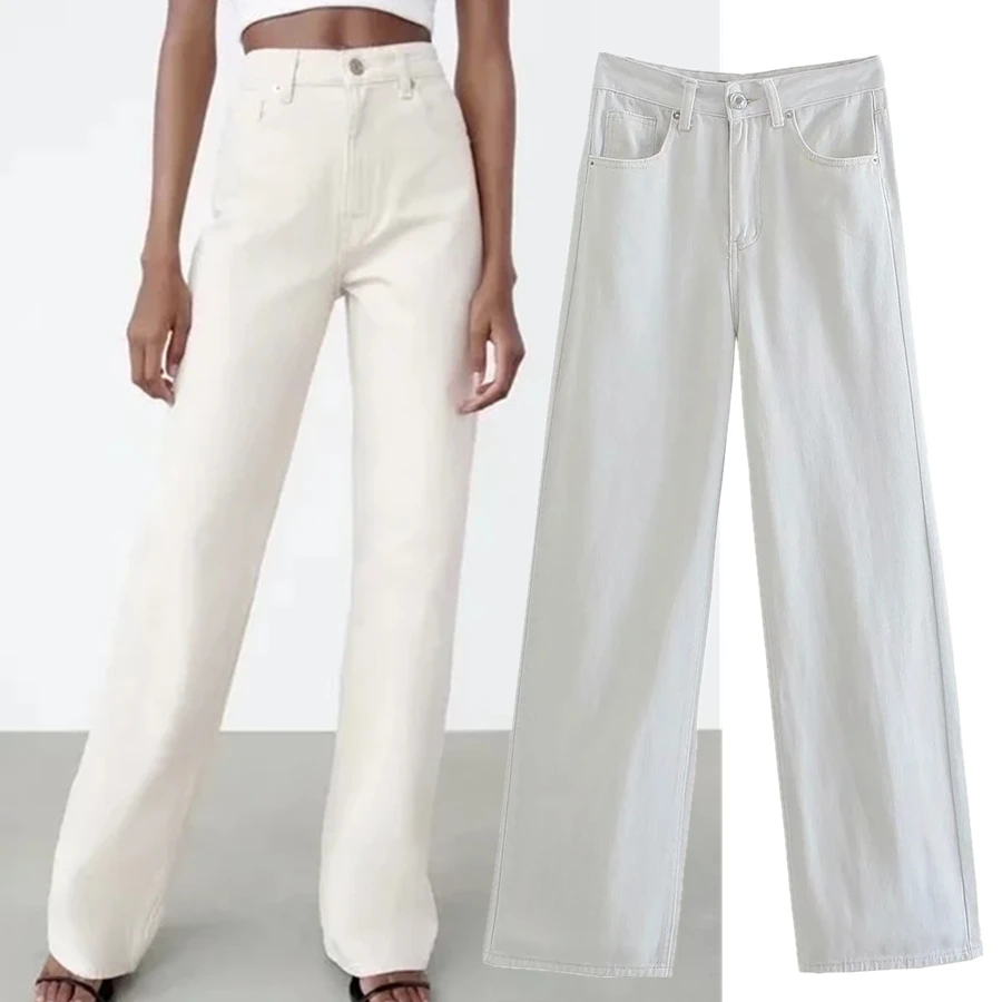 

Jenny&Dave Withered Wide Leg 2022 Jeans Woman High Waist Ripped For Women Boyfriend