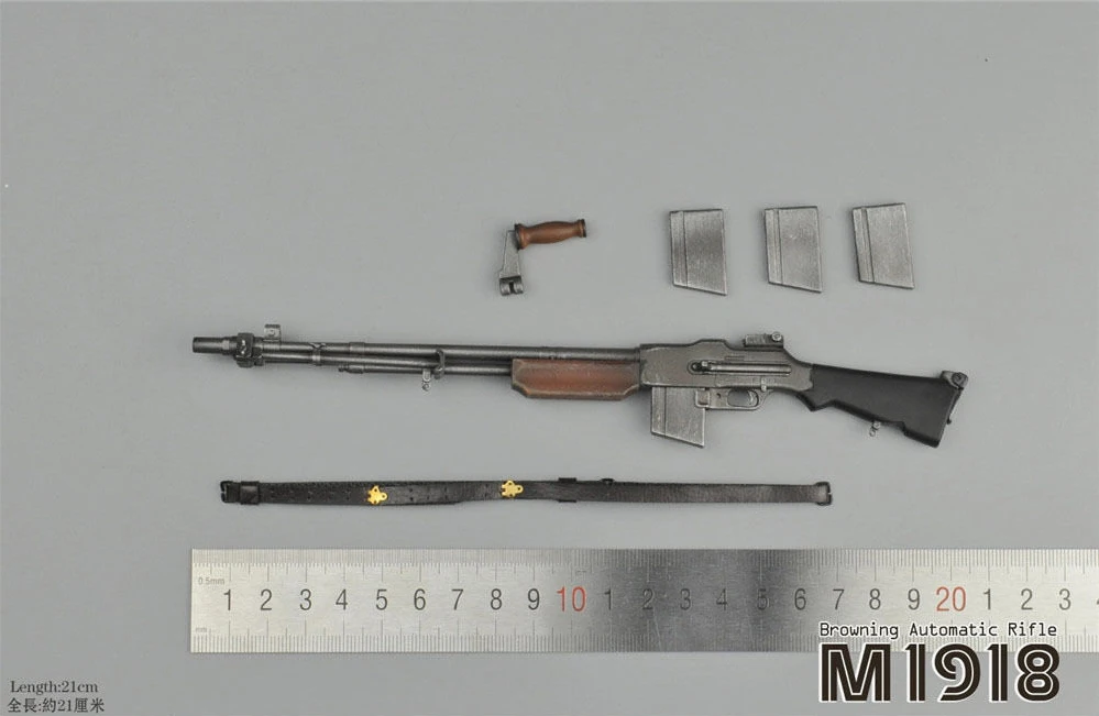 

ZY2004 21cm 1/6 Scale WWII US Solider M1988 BAR Rife Gun Weapon Model For 12" Figure Body