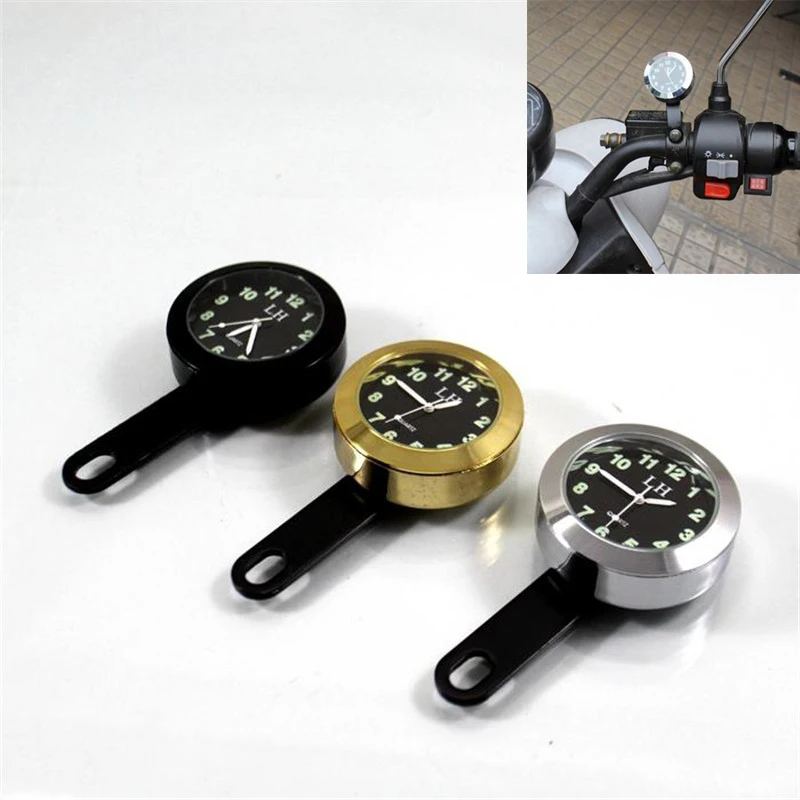 

metal round motorbike watches clocks universal moto clock for harley softail sportster cafe racer watch motorcycle accessories