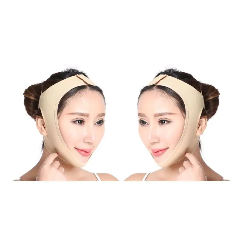Тонкая маска унисекс для лица уменьшает двойной подбородок щек бандаж похудения