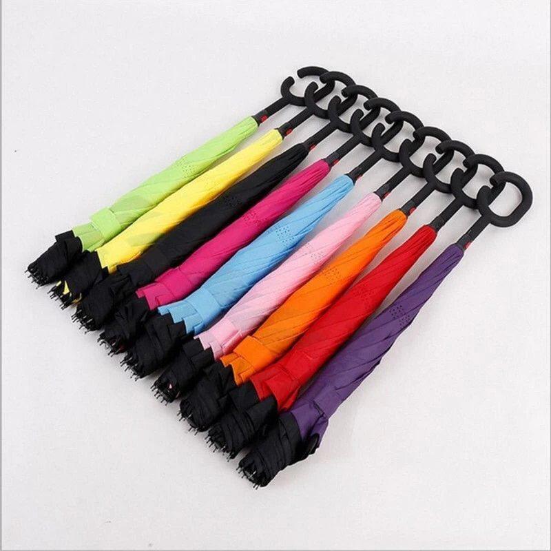 Woman Small Fresh Folding Umbrella Long Handle Clear Umbrellas Flower Zont Colorful Regenschirm Wedding Parasol 5U | Дом и сад