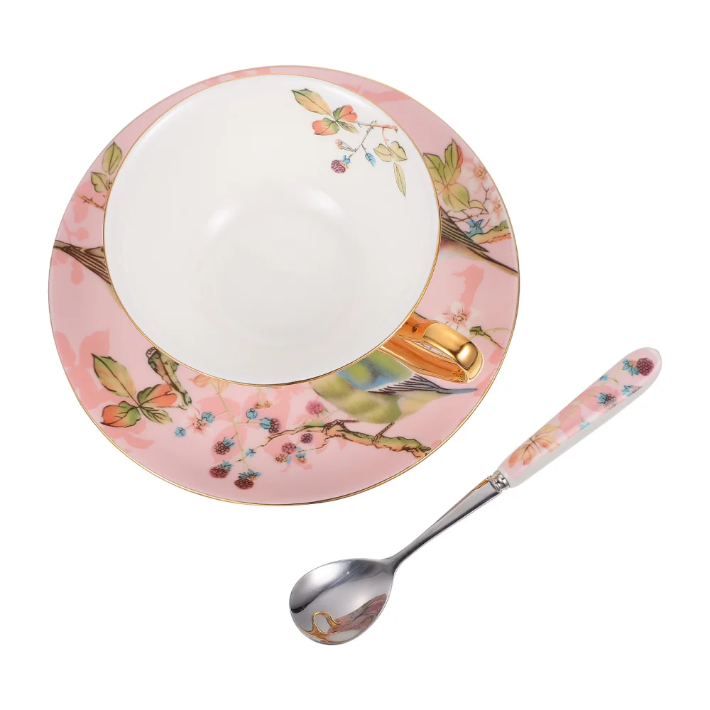 

1 Set Exquisite Coffee Cup Saucer Scoop Set Coffee Mugs (Assorted Color)