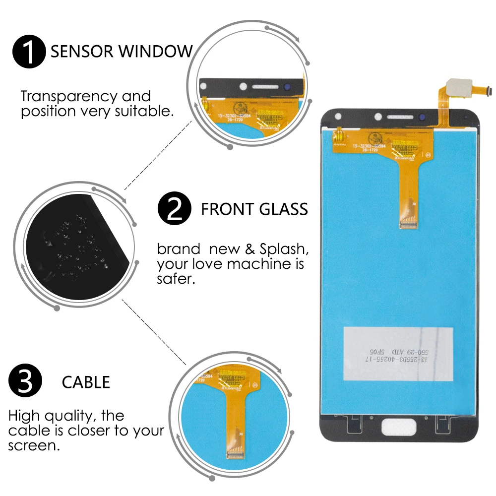 Pantalla Lcd Original para Asus Zenfone 4 Max ZC554KL, digitalizador de pantalla t&aacute;ctil, piezas de repuesto X00ID-3