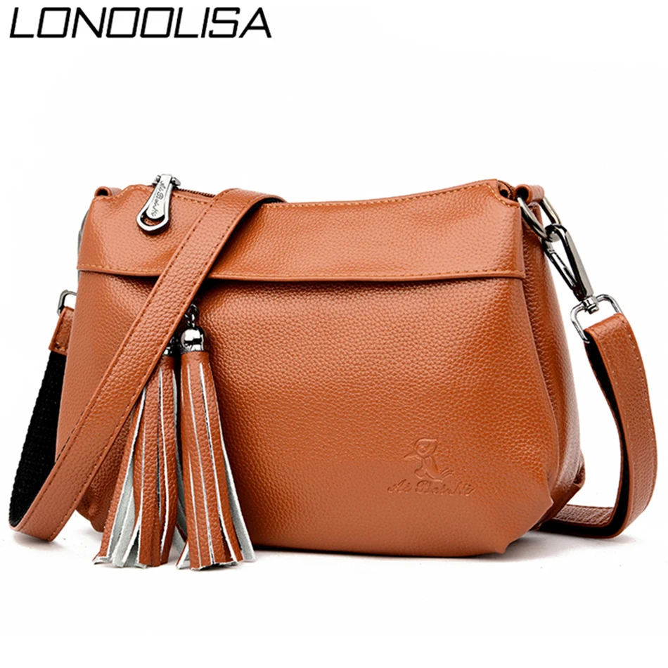 Женские сумки из воловьей кожи Bolsa Feminina дизайнерские через плечо с кисточками
