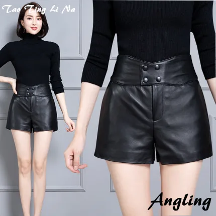 Top brand Women New 2020 Real Genuine Sheep Leather Shorts KS74  high quality