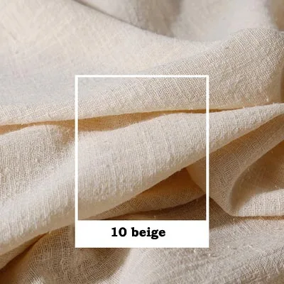 10 beige Художественный Ретро Slub креп хлопок/лен белый желтый оранжевый кофе темно серый красный мягкая ткань для ручной работы летнее платье Блузка - Цвет: 10 beige