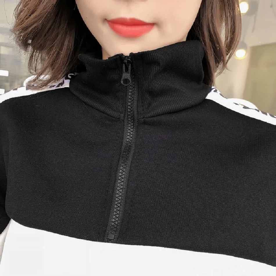 Модный женский спортивный костюм в Корейском стиле бархатный свитер свободный