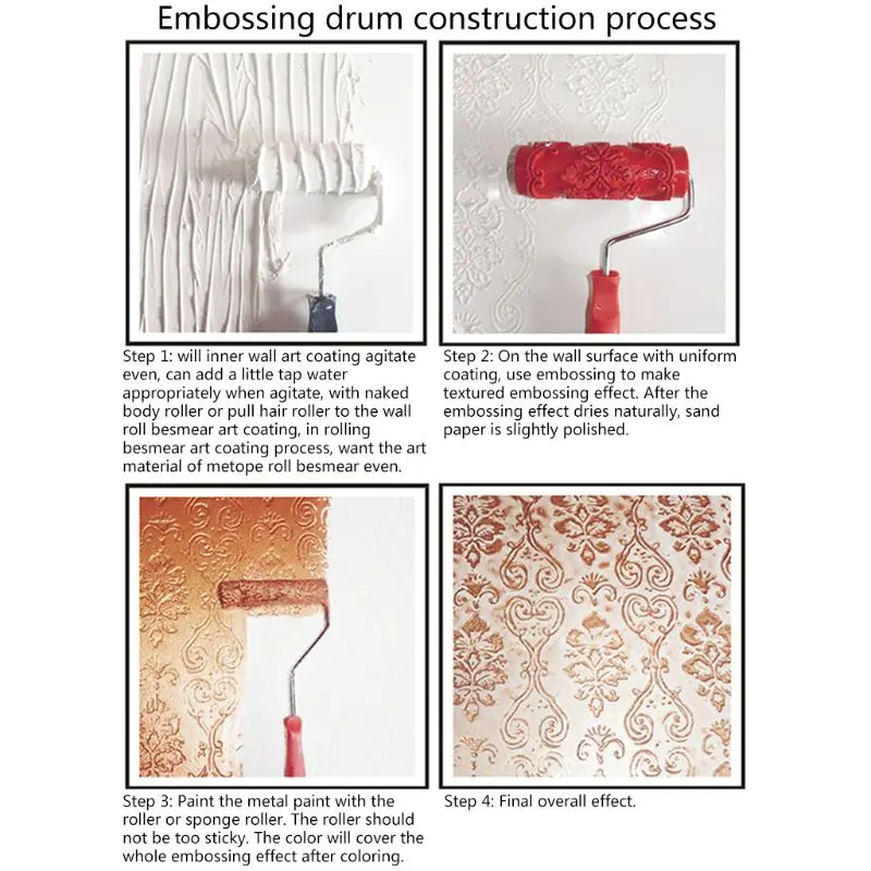 

7"inch Paint Roller for Wall Decoration Paint Tools Reliefs Paint Roller Wall Decoration Plastic Decoration Painting Machine