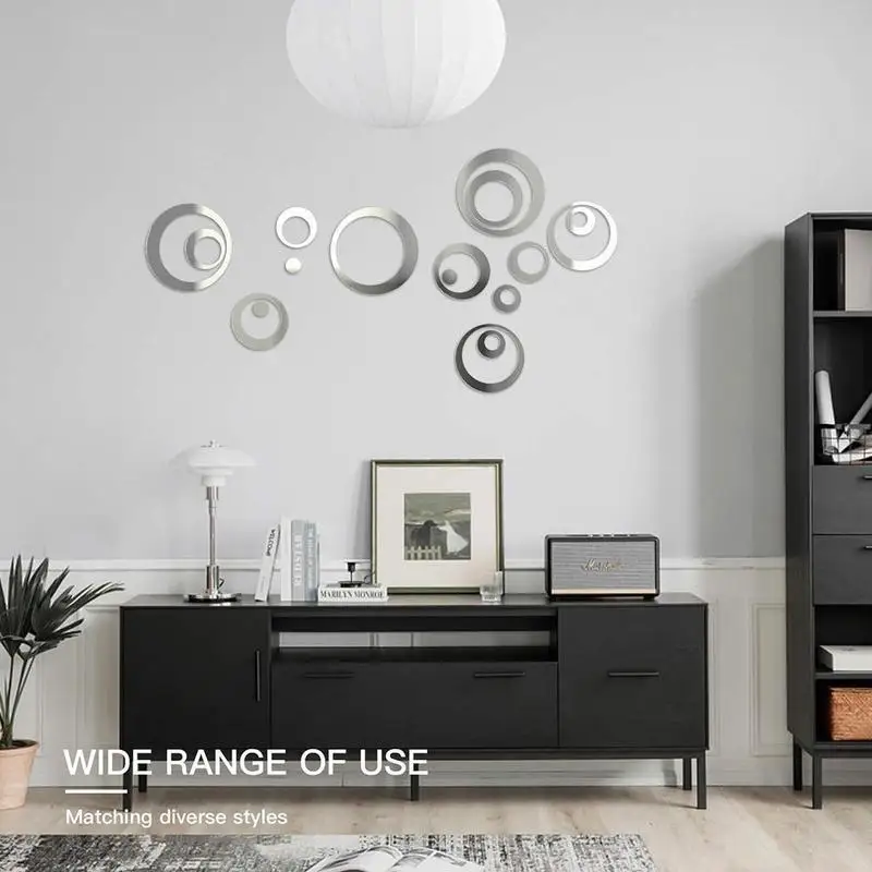 

24Pcs/set 3D Diy Circles Wall Sticker Home Decoration Background Home Wall Art Mirror Acrylic Stickers For Tv Wall Decor De U5N9
