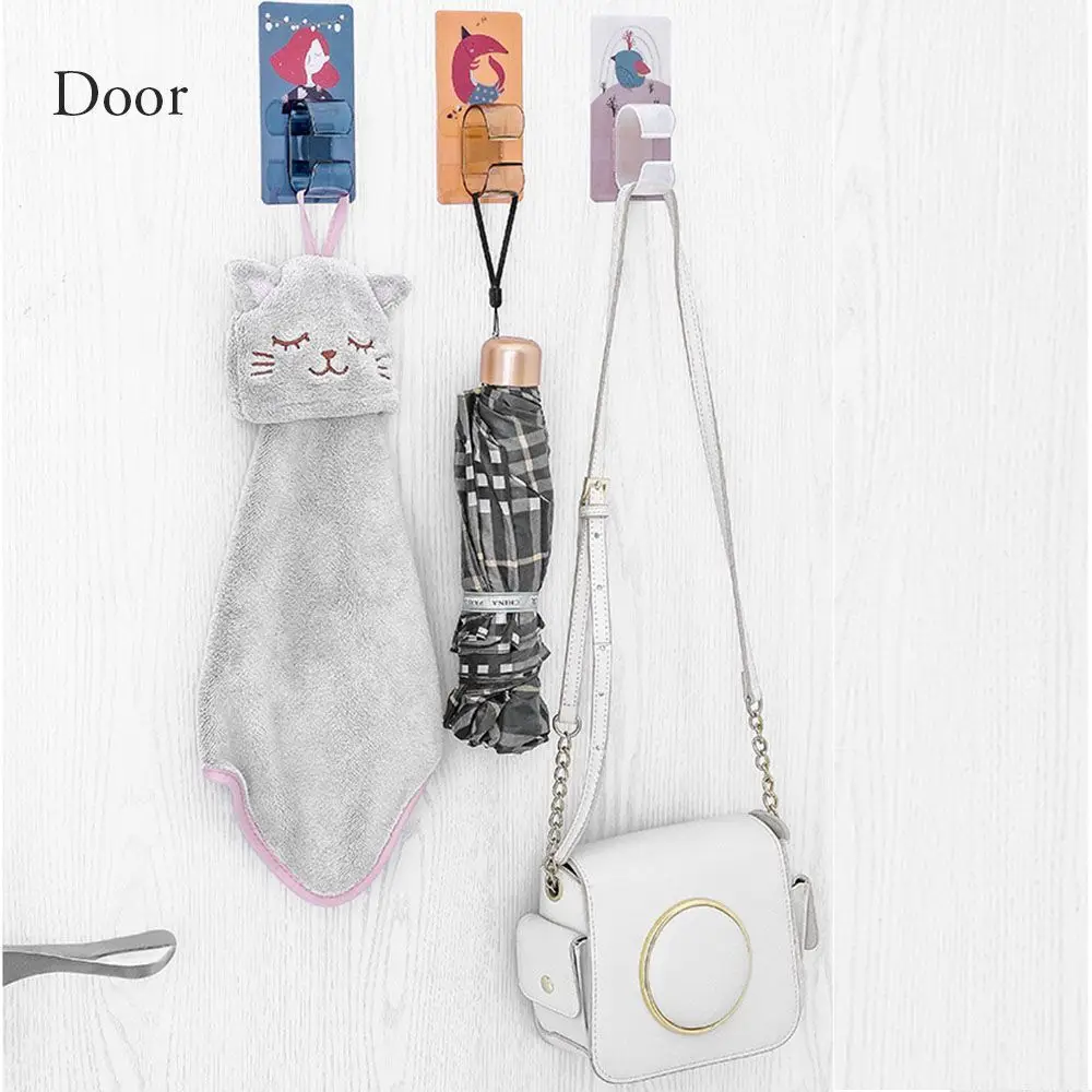 

Home Waterproof Oilproof Socket Holder Door Wall Hangers Wall Storage Hook Powerful Self-adhesive Hanger Wall Hooks