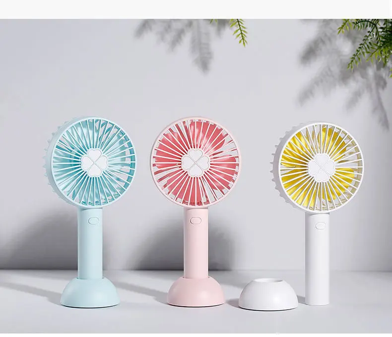 

Lucky grass fanColorful mini USB night light rechargeable air cooled fan desktop fan travel home student dormitory portable