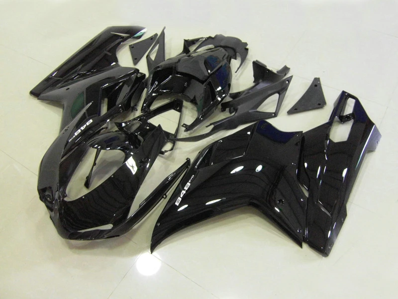 

Free customize fairings for Ducati 848 1098 07 08 09 10 11 glossy black motorcycle fairing kit 848 1098 2007-2011 YY11