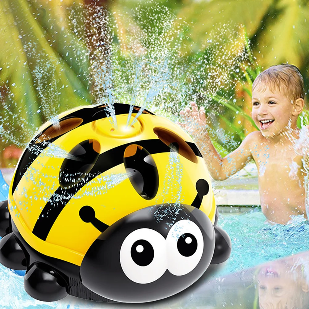 

Kids Summer Water Spray Toys Cartoon Fire Hydrant/Ladybug Bathtub Water Sprinkling Splash Toy Lawn Patio Sprinker