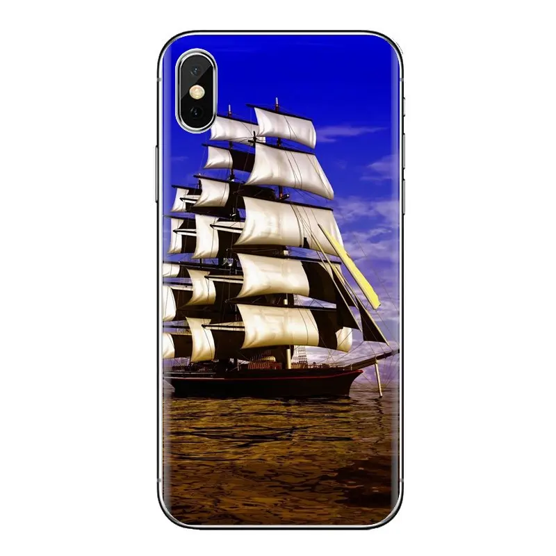 For Samsung Galaxy A3 A5 A7 A9 A8 Star A6 Plus 2018 2015 2016 2017 TPU Transparent Shell Cases sand Sailing Ship Dark Wallpapers |