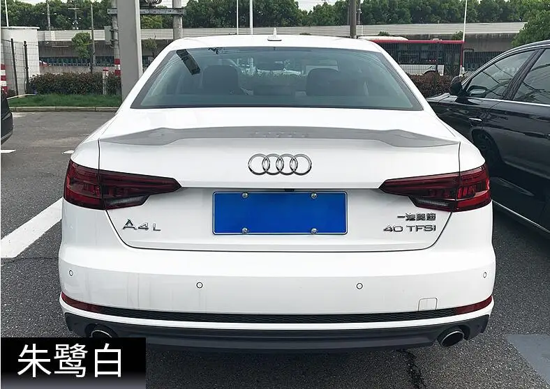 

For Audi A4 Spoiler 2018-2019 High Quality ABS Material Car Rear Wing Primer Color Rear Spoiler For Audi A4 Spoiler
