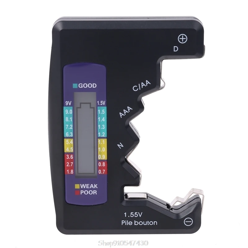 Цифровой тестер емкости аккумуляторов N05 20 с кнопками C/D/9V/AA/AAA/1 5 V|Тестеры