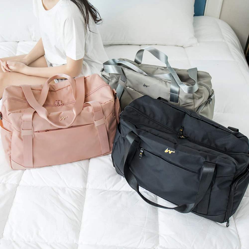 Fashion  Duffle Bag Backpack Women Mens Travel Sports Gym Bag With Shoe Compartment