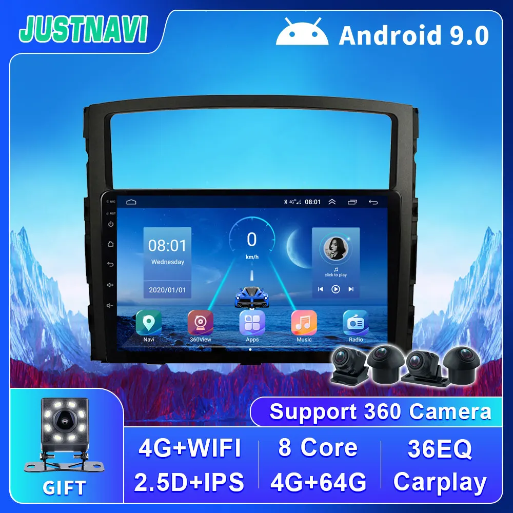 

EKIY GPS For Mitsubishi Pajero 4 2009-2016 Car Radio Android Auto Autoradio GPS Navigation Multimedia DVD Player Carplay 9" DSP
