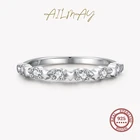 Ailmay штабелируемые кольца из натурального серебра 925 пробы пятиконечная звезда и круглые кольца для женщин Свадебные обручальные ювелирные изделия