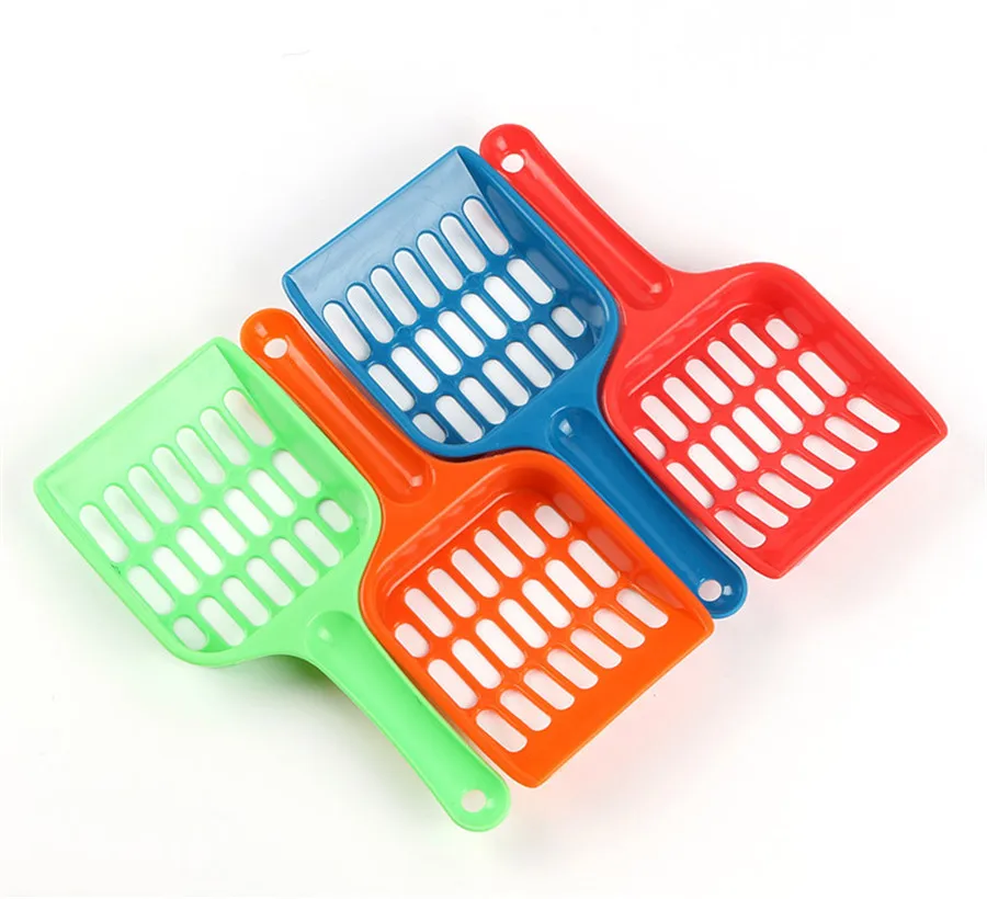 Лопатка для кошачьего туалета пластиковый ковш чистки питомцев конфетных цветов