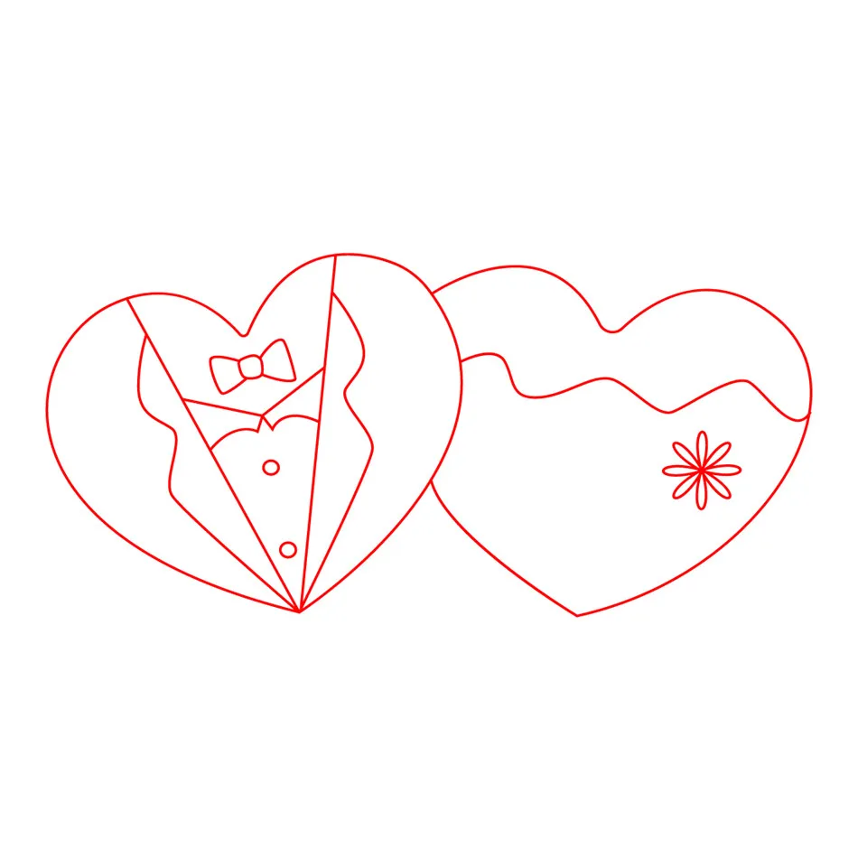 DiyArts галстук платье металл сердечки резки штампы Новый 2019 Крафтовая окраска