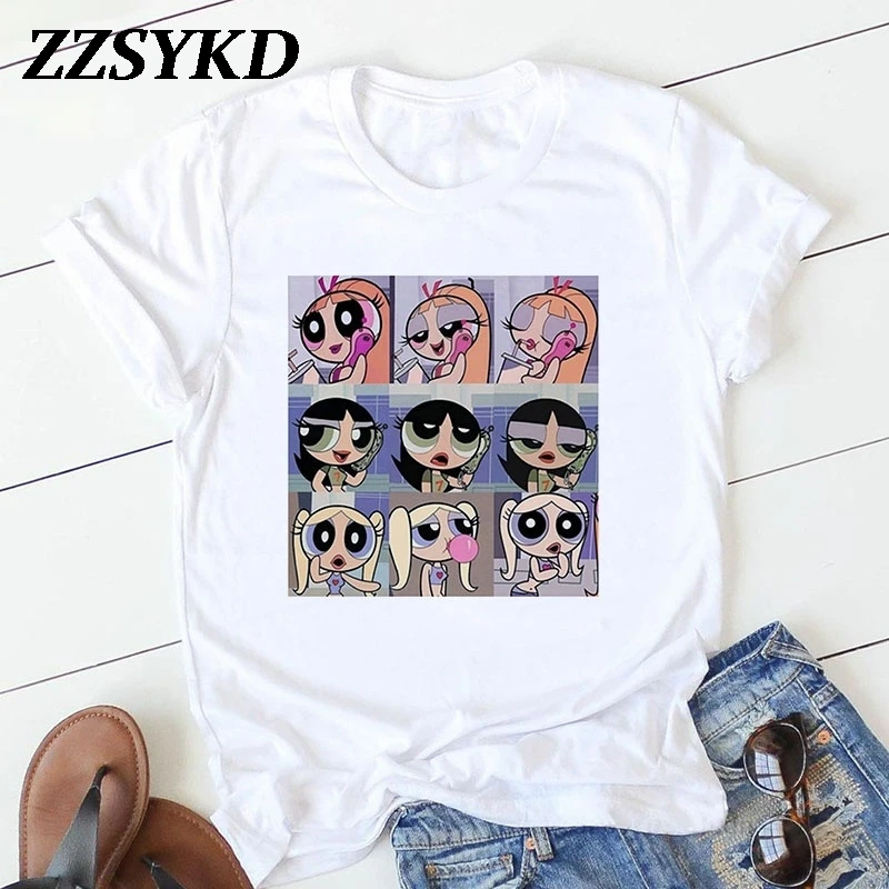 Футболки большого размера 2020 летние кавайные топы футболка с эффектом пайки для