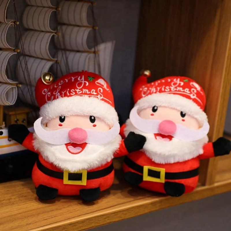 

Merry Christmas Sitting Santa Plush Doll Toy Claus Decoration Wearing A Hat Santa Claus Male Plush Toy Christmas Gift