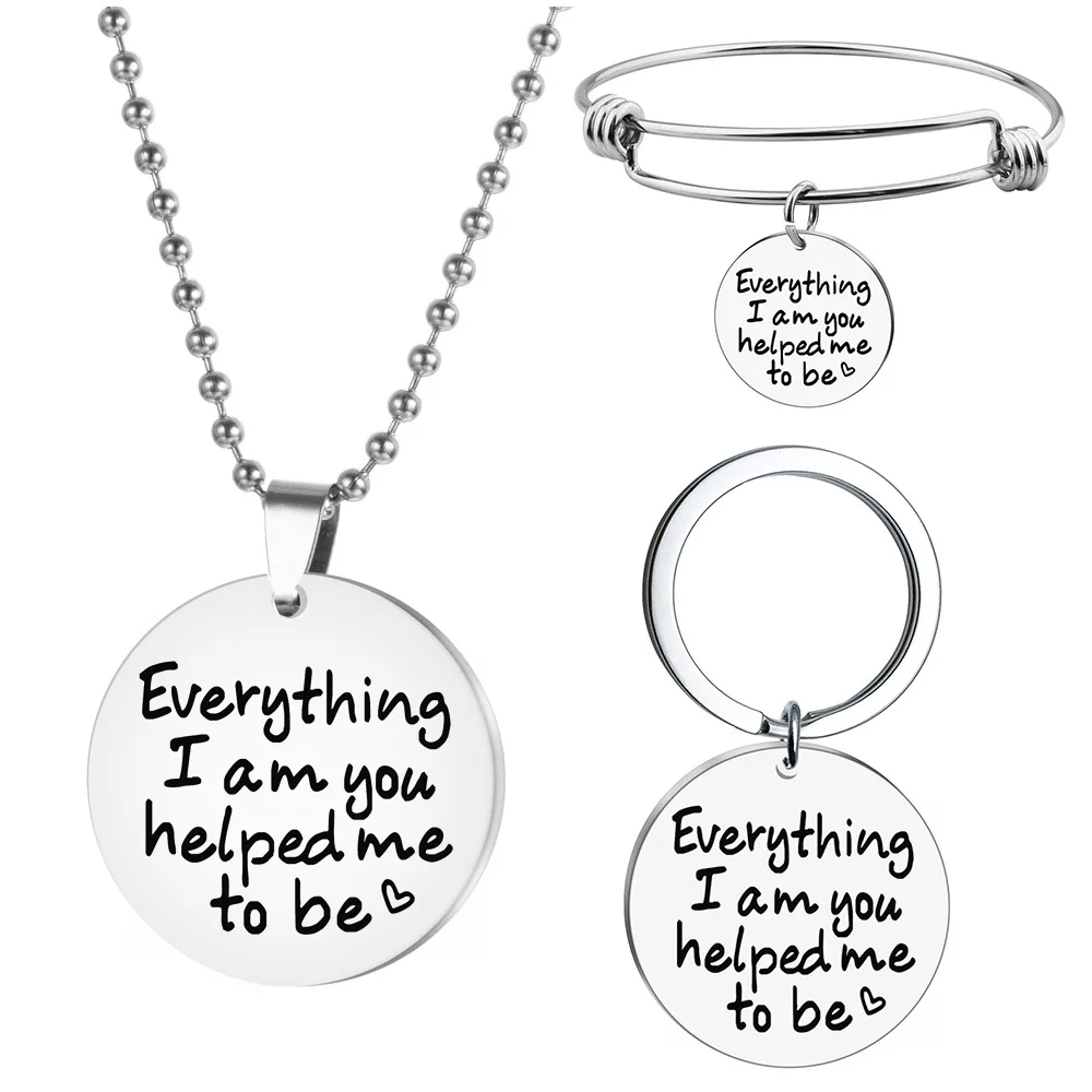 

New Fashion Hot Selling Stainless Steel Ins Couple Rotating Smiling and Double Face Necklace