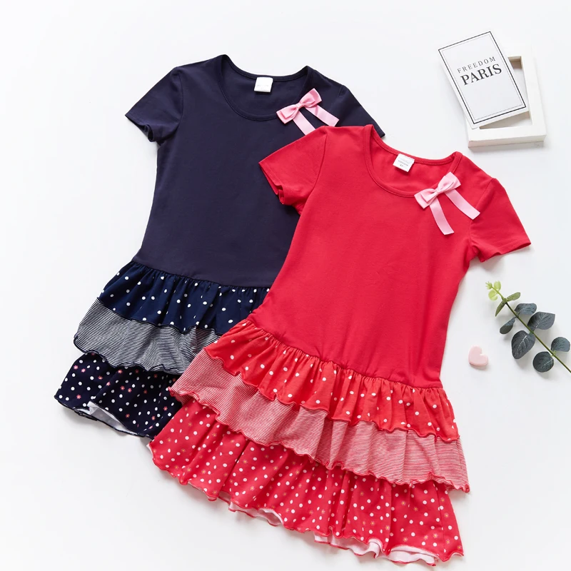 

Spring Summer Toddler Girl Dress Cotton Mesh Tutu Dress Floral Bow Kids Dresses for Girls Fashion Lace Children Clothing 3-8 Yrs