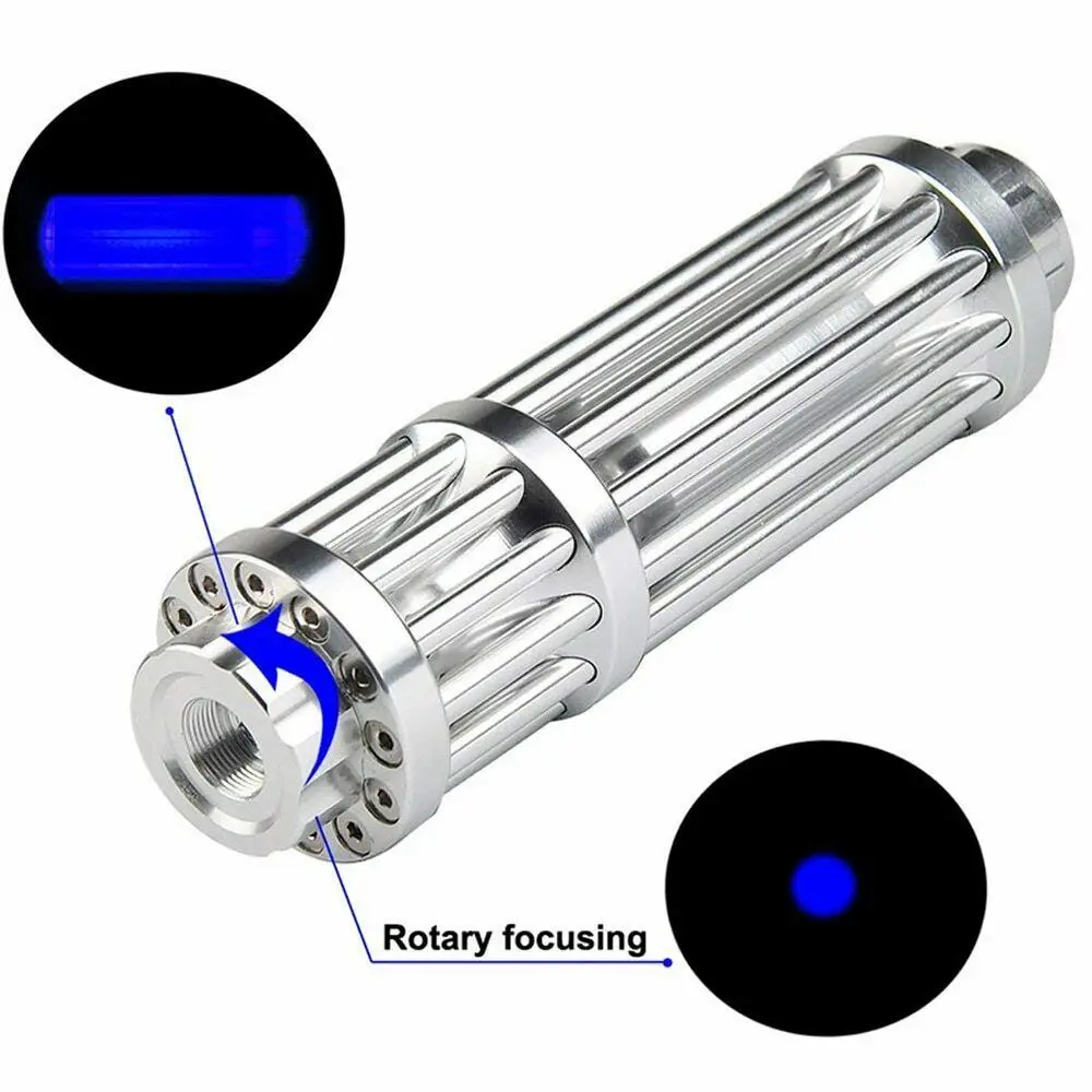 

Most Powerful blue Laser Torch 450nm 10000m Focusable Blue Laser Pointers Flashlight burn match candle lit cigarette