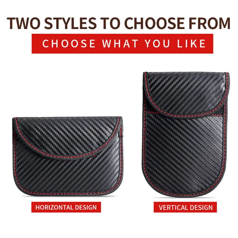 

Car Key Faraday Bag Anti Theft RFID Key Fob Security Box Signal Blocking Bag T4MD