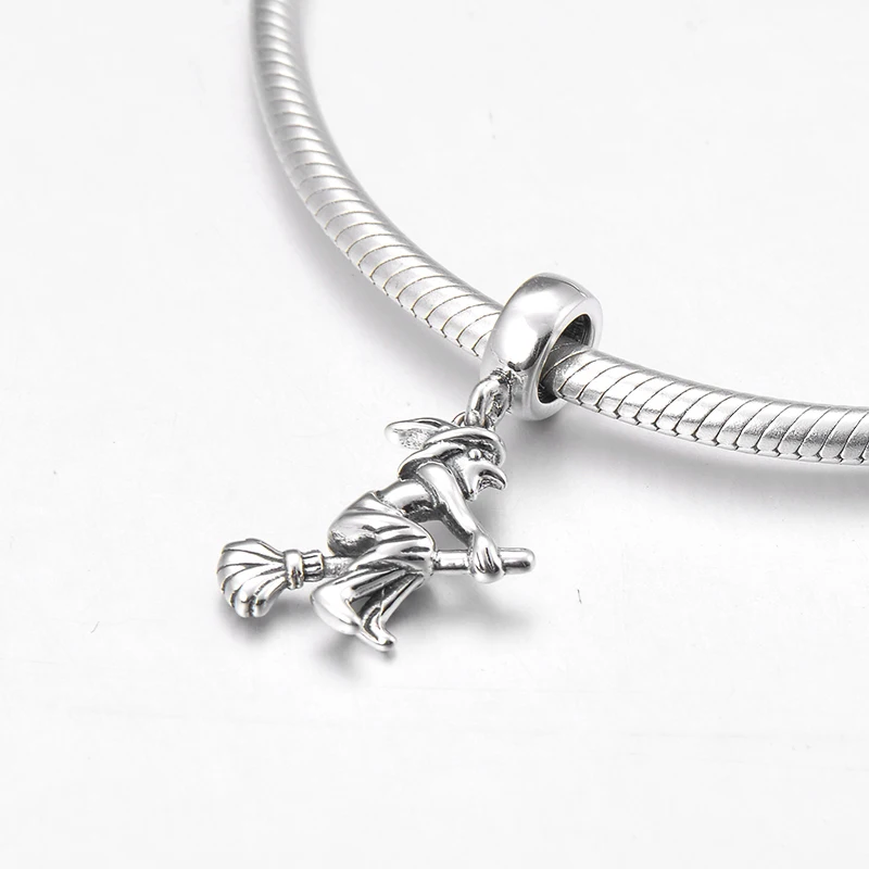Кулон метла для девочек из серебра 925 пробы | Украшения и аксессуары