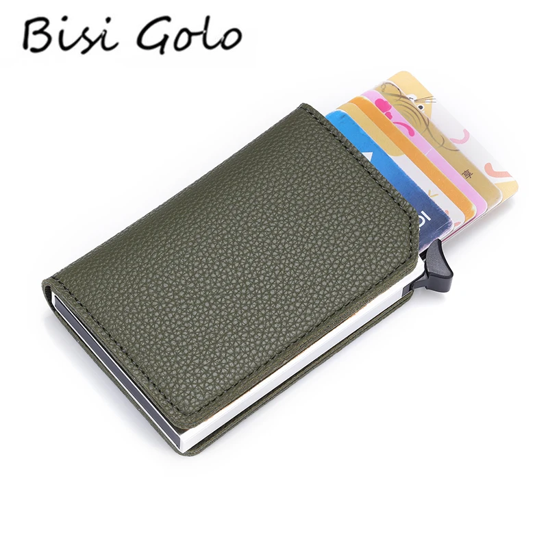 BISI GORO Новый RFID всплывающий смарт кошелек клатч мульти для мужчин и женщин чехол