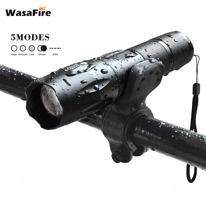 Светодиодный фонарь T6 для самообороны с регулируемым фокусом светодиодный 5