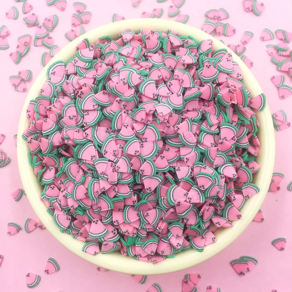 100 г цветная фруктовая Горячая глина для поделок полимерная Арбузные кусочки