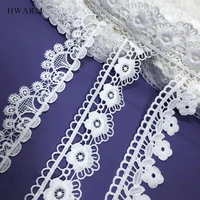 20yard white milk silk embroidery lace fabric ribbon diy hollowed out sewing trim unilateral bar code dress manual accessories