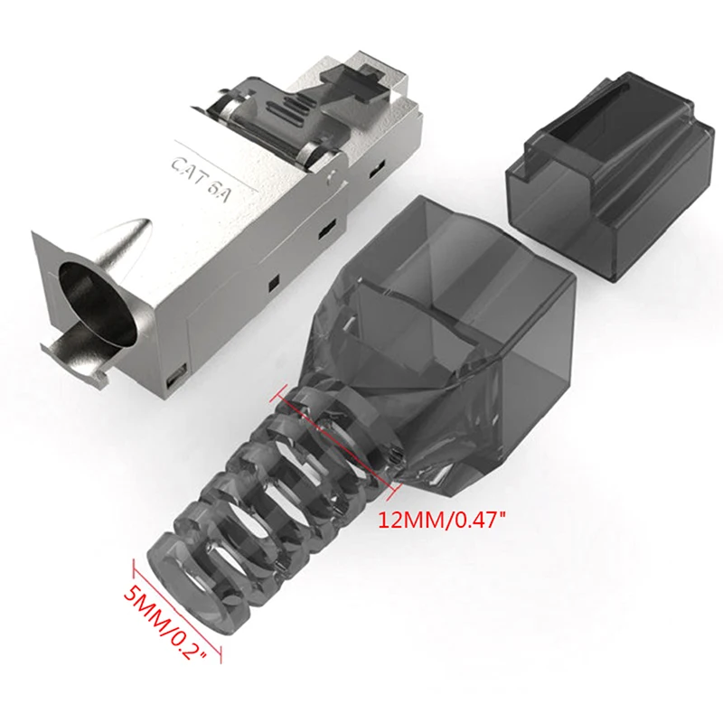 Cat6A Cat7 Cat8 Rj45 разъем Ethernet штекер Адаптер инструмент без обжима экранированная