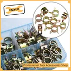 UMYUU 75 шт.компл. 6-10 мм Q673B вакуумная пружина мазут вода процессор шланг зажим трубка для ленточного зажима металлический крепеж в ассортименте