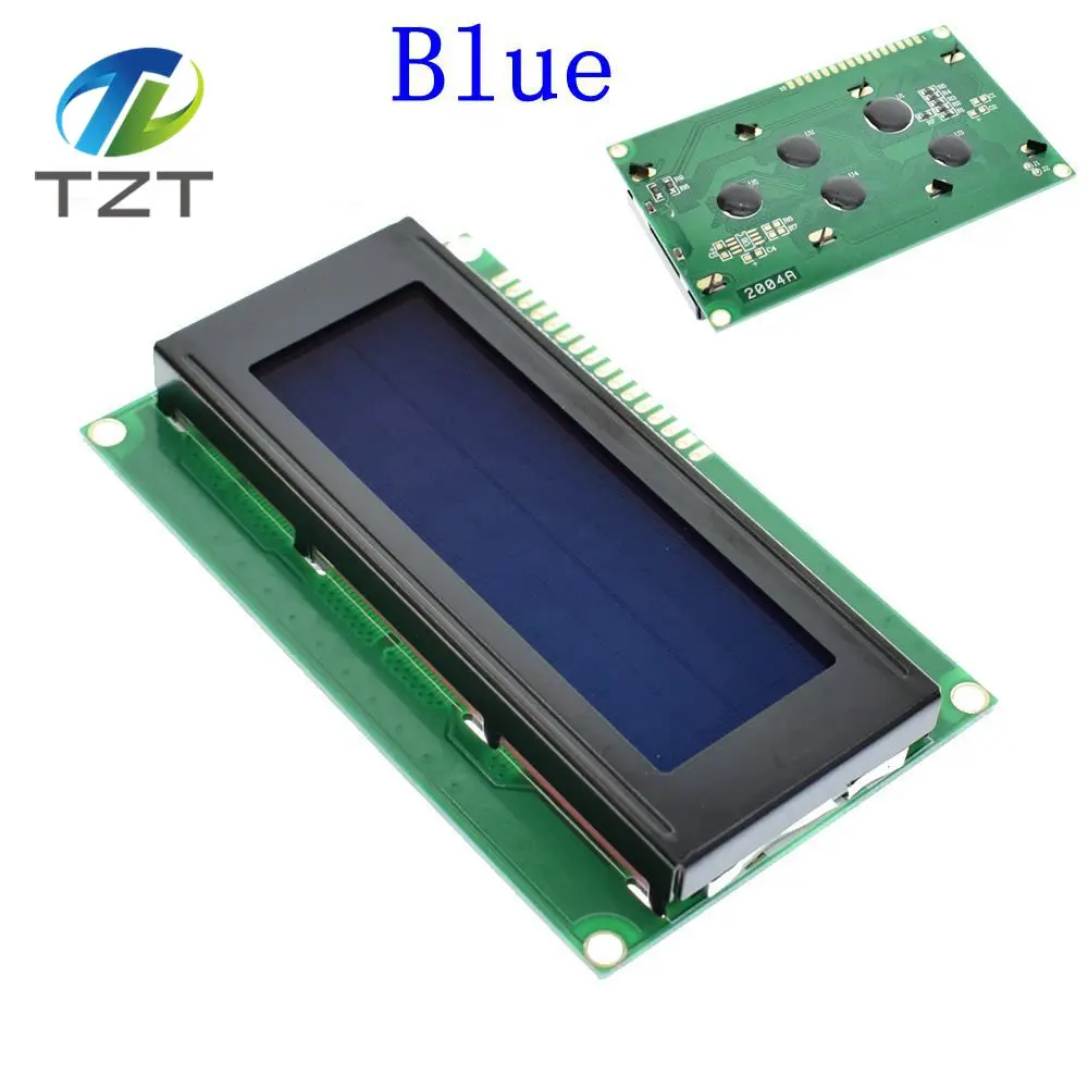 Синий Плата lcd 2004 20*4 lcd 20X4 5V синий экран lcd 2004 Дисплей lcd модуль lcd 2004 Зеленый для arduino - Цвет: Синий