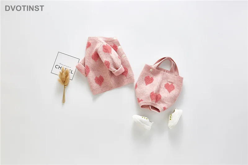 

Newborn Baby Girls Knitted Sweater Winter Bodysuits Coat Set Children's Crochet Clothes Infant Tollder Romper Clothing Outfits