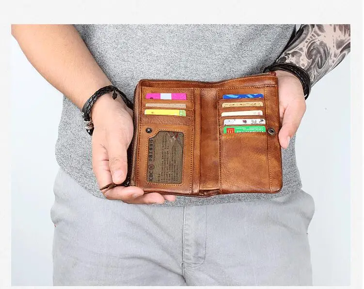 Известные винтажные большие кошельки для мужчин роскошный мужской